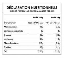 Buddha Protein Bar Cacao Amandes Grillées (15x47g) 6
